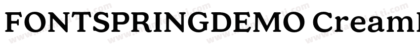 FONTSPRINGDEMO CreamBlackItalic字体转换